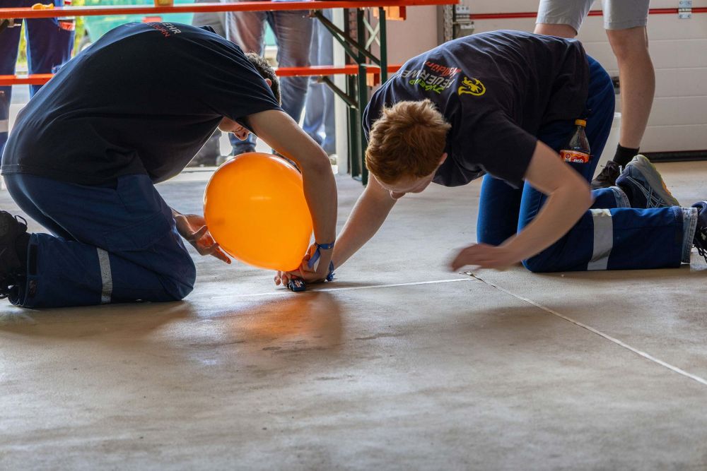 Die Spielstationen bei 50 Jahre Jugendfeuerwehr Neckar-Odenwald-Kreis