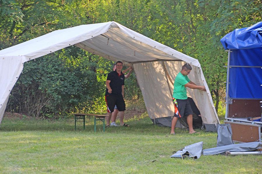 Zeltlager Aufbau