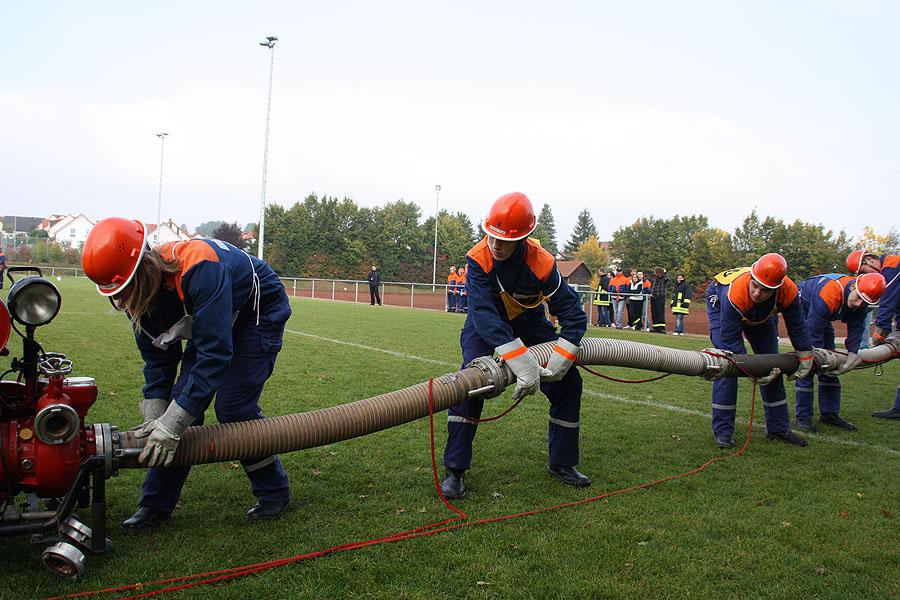 Löschangriff bei der Jugendleistungsspange in Buchen