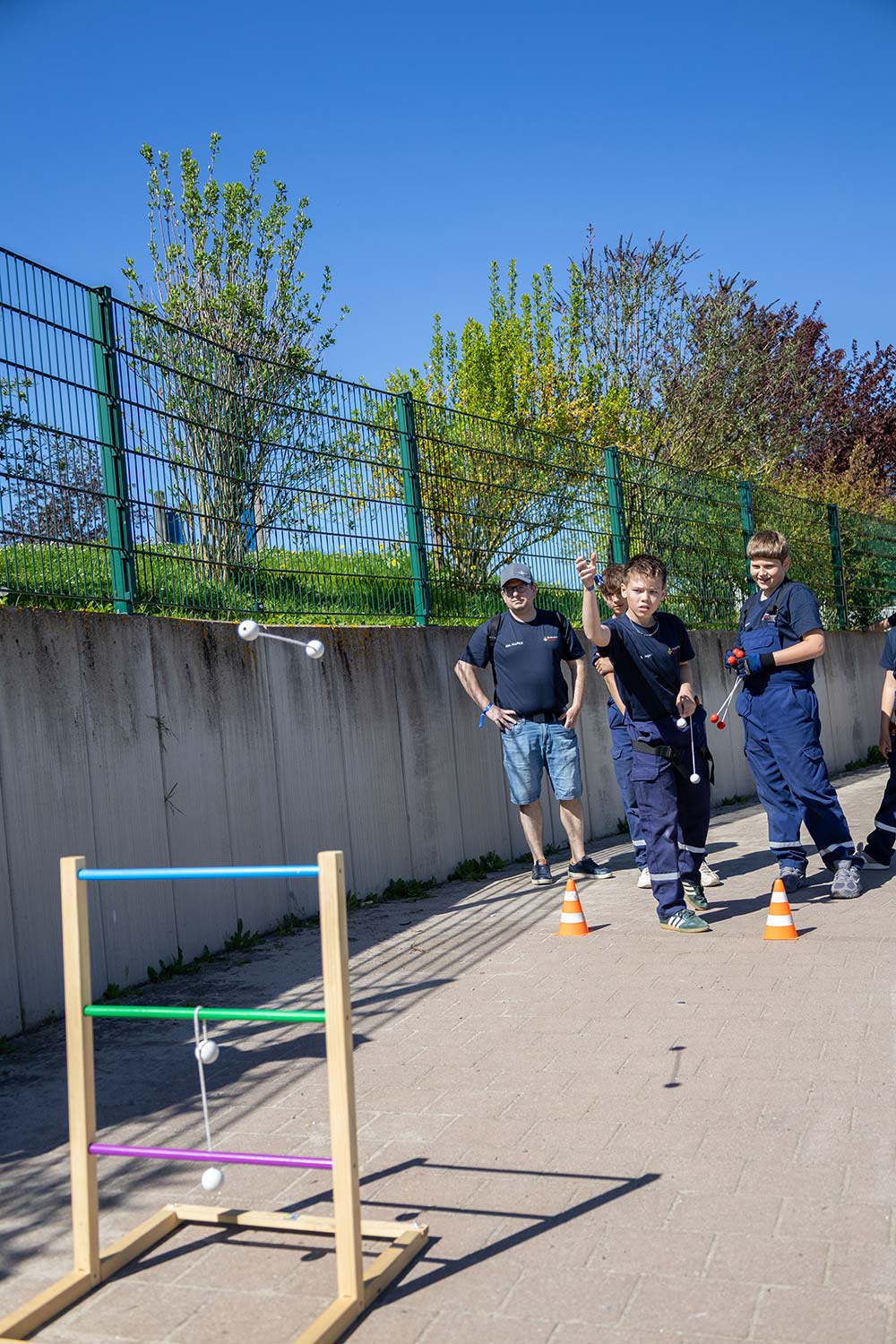 Die Spielstationen bei 50 Jahre Jugendfeuerwehr Neckar-Odenwald-Kreis
