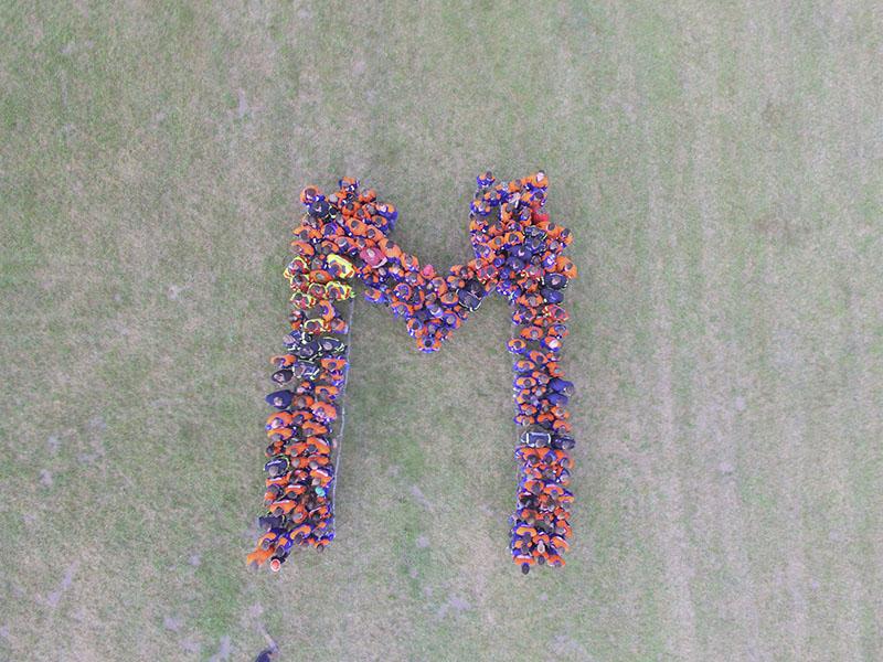 Zeltlager aus Vogelperspektive