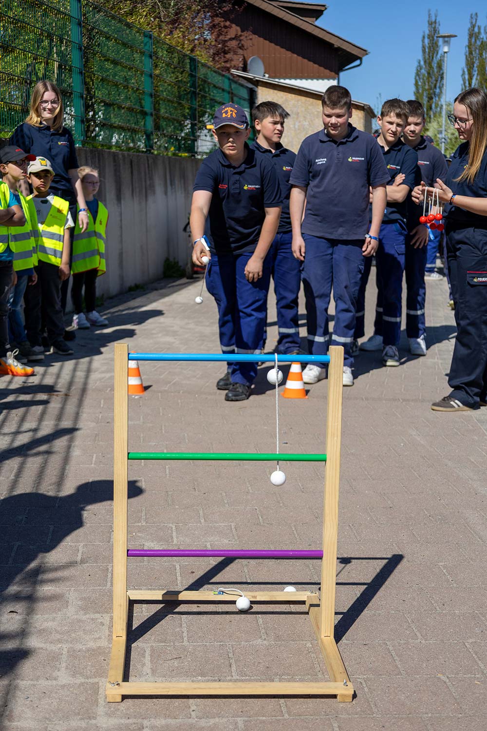 Die Spielstationen bei 50 Jahre Jugendfeuerwehr Neckar-Odenwald-Kreis