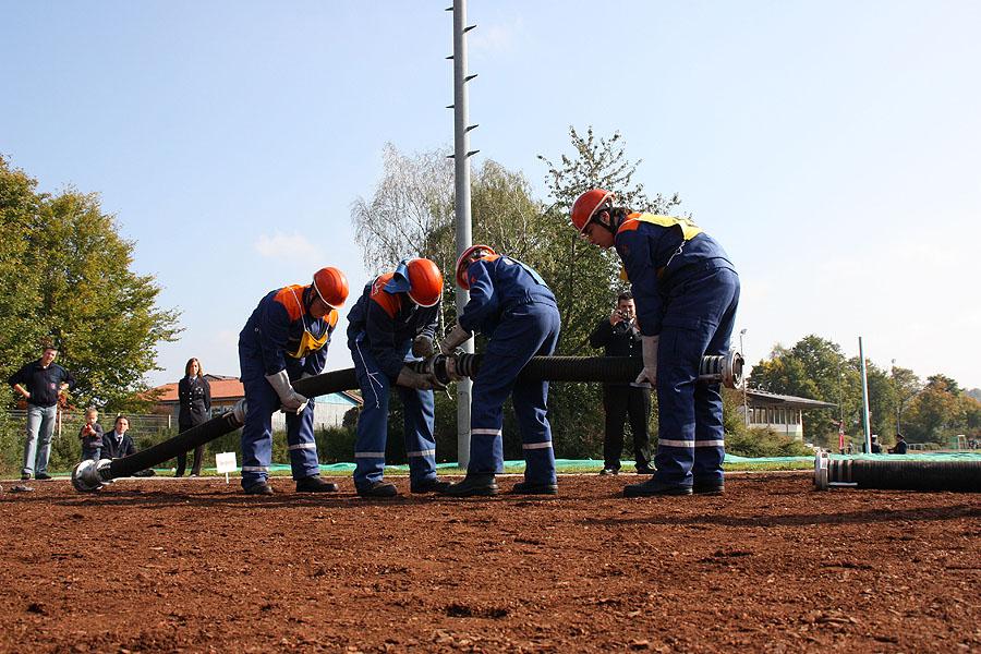 Löschangriff bei der Jugendleistungsspange in Buchen