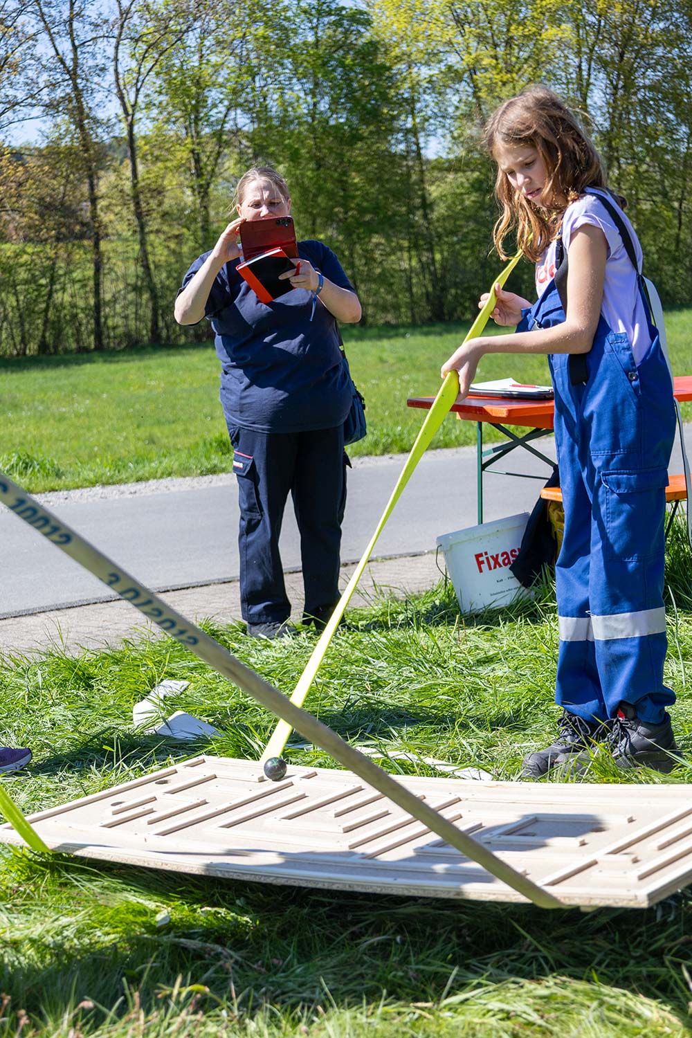 Die Spielstationen bei 50 Jahre Jugendfeuerwehr Neckar-Odenwald-Kreis
